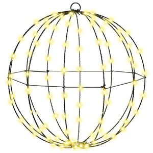 vidaXL Ball Warmwei&szlig; 40 x 40 x 42 cm Metall 120 LEDs