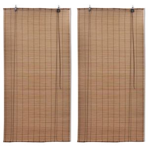 vidaXL Bambusrollos 2 Stk. 150x220 cm Braun
