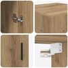vidaXL Wandschrank Artisan-Eiche 34,5 x 34 x 90 cm Holzwerkstoff