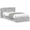 vidaXL Bettgestell mit Stauraum Betongrau 75 x 190 cm Holzwerkstoff
