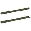 vidaXL Schwebendes Regal 2 pcs Olive Gr&uuml;n 100 x 9 x 2,5 cm Stahl