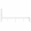 vidaXL Bettgestell mit Kopfteil Metall Wei&szlig; 120x190 cm
