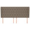 vidaXL Kopfteil mit Ohren Taupe 203x23x118/128 cm Stoff