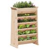vidaXL Vertikalbeet mit 6 F&auml;chern 69x40x101,5 cm Massivholz Kiefer
