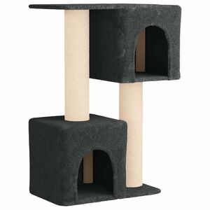vidaXL Katzennbaum mit Sisal-Kratzs&auml;ulen Dunkelgrau 114 cm
