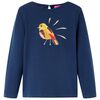 vidaXL Kinder-Langarmshirt Marineblau 128