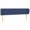 vidaXL Kopfteil mit Ohren Blau 183x23x78/88 cm Stoff