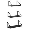 vidaXL Wandregale 3 stk. Schwarz Eichen-Optik 40 x 16 x 15,5 cm