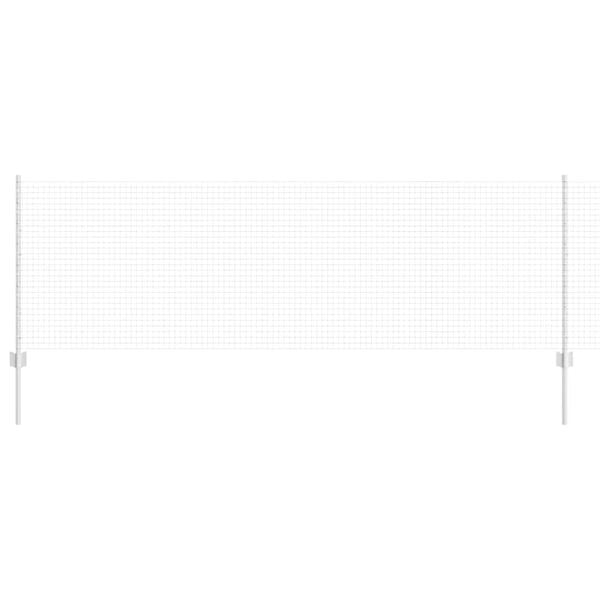 vidaXL Zaun mit Pfosten Silber 0,8 x 10 m Stahl