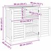 vidaXL Garten-Schrank mit Regal Natur 90 x 40 x 90cm Massivholz Akazie