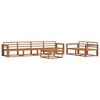 vidaXL Outdoor-Sofagarnitur 7 pcs Natur Massivholz Akazie