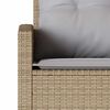vidaXL 6-tlg. Garten-Sofagarnitur mit Kissen L-Form Beige Poly Rattan