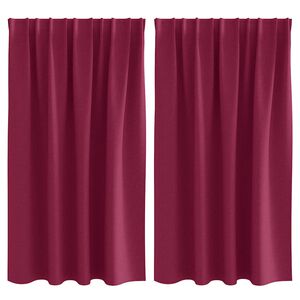 vidaXL Verdunkelungs-Vorh&auml;nge mit Ringen 2 stk. Weinrot 140 x 140 cm