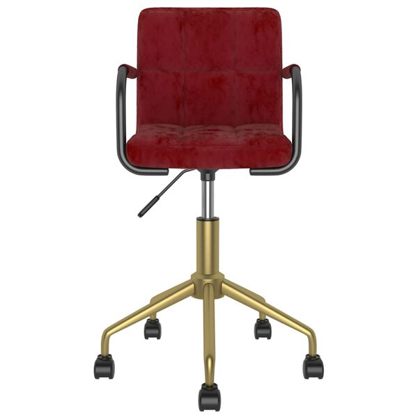 vidaXL Esszimmerst&uuml;hle 4 Stk. Drehbar Weinrot Samt