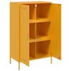 vidaXL Highboard Senfgelb 68x39x113 cm Stahl