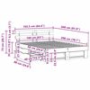 vidaXL Bettrahmen mit Kopfteil Braun 160 x 200 cm Massives Kiefernholz