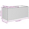 vidaXL Hochbeet mit 2 F&auml;chern Grau 72x30x32 cm Poly Rattan