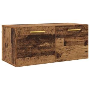 vidaXL Wandschrank 80 x 36.5 x 35 cm Holzwerkstoff Altholz