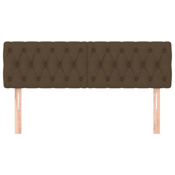 vidaXL Kopfteile Dunkelbraun 144x7x78/88 cm Stoff