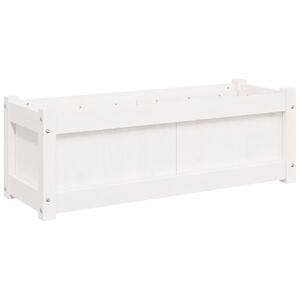 vidaXL Pflanzk&uuml;bel Wei&szlig; 90x31x31 cm Massivholz Kiefer