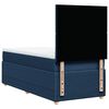 vidaXL Boxspringbett mit Matratze Blau 90x200 cm Stoff