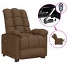 vidaXL Relaxsessel Elektrisch Braun Stoff