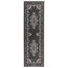 vidaXL Teppichl&auml;ufer FLORNES Gewebt Graues Muster 67 x 150 cm PP 7 mm