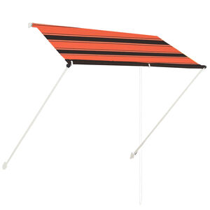 vidaXL Einziehbare Markise 200&times;150 cm Orange und Braun