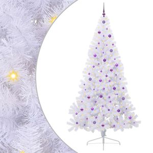 vidaXL K&uuml;nstlicher Weihnachtsbaum Wei&szlig; 240 cm PVC und Stahl