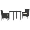 vidaXL Garten Essgruppe mit Kissen 5 pcs Beige Poly-Rattan
