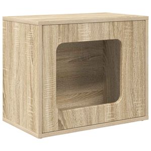 vidaXL Katzenhaus Sonoma-Eiche 51 x 30 x 42,5 cm Holzwerkstoff