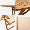 vidaXL Garten Essgruppe 5 pcs Beige Massivholz Akazie
