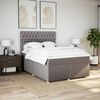 vidaXL Boxspringbett mit Matratze Taupe 160x200 cm Stoff