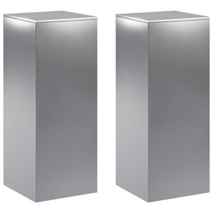 vidaXL Pflanzenst&auml;nder 2 pcs Silber 40 x 40 x 100 cm Edelstahl