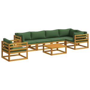 vidaXL Sofa-Set 7 stk. Natur Massivholz Akazie