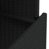 vidaXL Gartentisch mit Glasplatte Schwarz 100x55x73 cm Poly Rattan