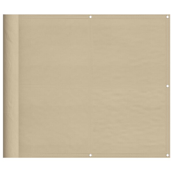 vidaXL Balkon-Sichtschutz Beige 90x1000 cm 100 % Polyester-Oxford