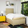 vidaXL Boxspringbett mit Matratze Creme 120x200 cm Stoff