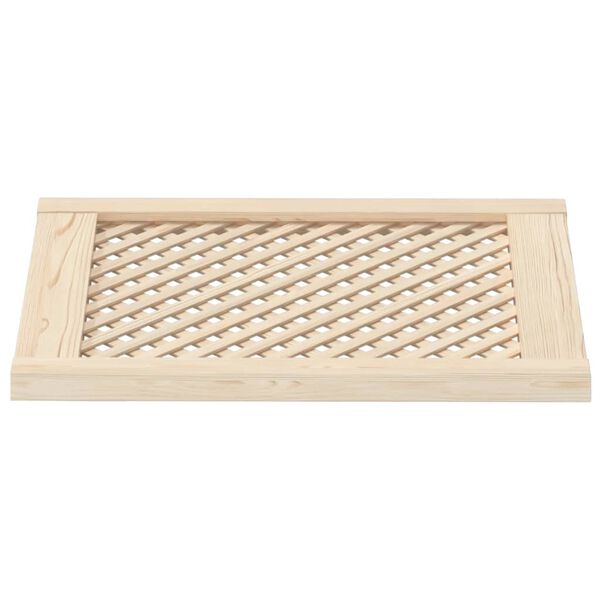 vidaXL Schrankt&uuml;ren 2 Stk. Gitterdesign 49,5x61,5 cm Massivholz Kiefer