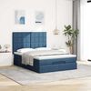 vidaXL Ottoman-Bett mit Matratze Blau 140x190 cm Stoff