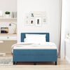 vidaXL Boxspringbett mit Matratze Dunkelblau 120 x 200 cm Samt