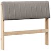 vidaXL Gepolstertes Kopfteil Taupe 90 cm Massives Kiefernholz