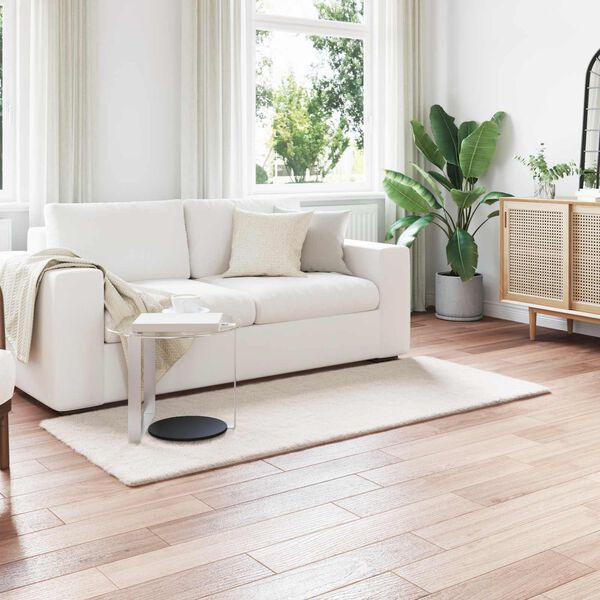 vidaXL Kunstfell Hasen Teppich Olite Creme 100 x 200 cm Polyester