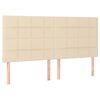 vidaXL Boxspringbett mit Matratze Creme 160x200 cm Stoff