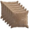 vidaXL Kissenbezug 6 stk. HOUTEN Braun 55 x 55 cm Chenille-Stoff
