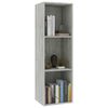 vidaXL Bücherregal/TV-Schrank Betongrau 36x30x114 cm Holzwerkstoff