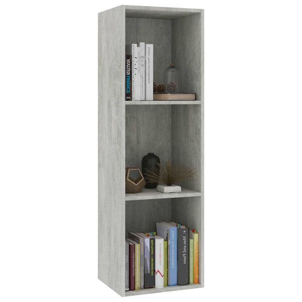 vidaXL Bücherregal/TV-Schrank Betongrau 36x30x114 cm Holzwerkstoff