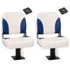 vidaXL Bootssitze mit Podest 2 Stk. 360&deg; Drehbar