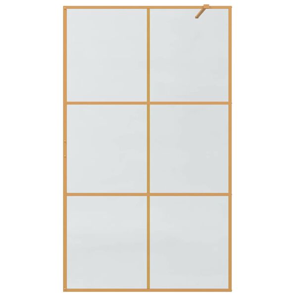 vidaXL Walk-in Duschwand Gold 115 x 195 cm Geh&auml;rtetes Glas