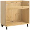 vidaXL Schrank SKI Honigbraun 80 x 46 x 81.5 cm Massives Kiefernholz